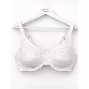 Olga by Warners White Minimizer Bra Leaves Size 40D Underwire